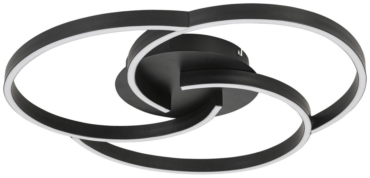LAMPA SUFITOWA LED DANIELA - czarny, Trend, tworzywo sztuczne/metal (50/7,5cm) - Novel