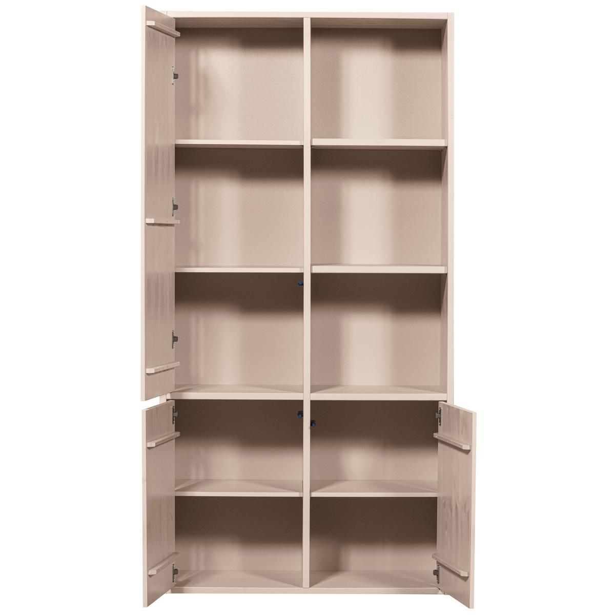 Mehrzweckschrank Merel Grauweiß B: 100 cm - Grauweiß, Design, Holz (100/200/40cm) - Livetastic