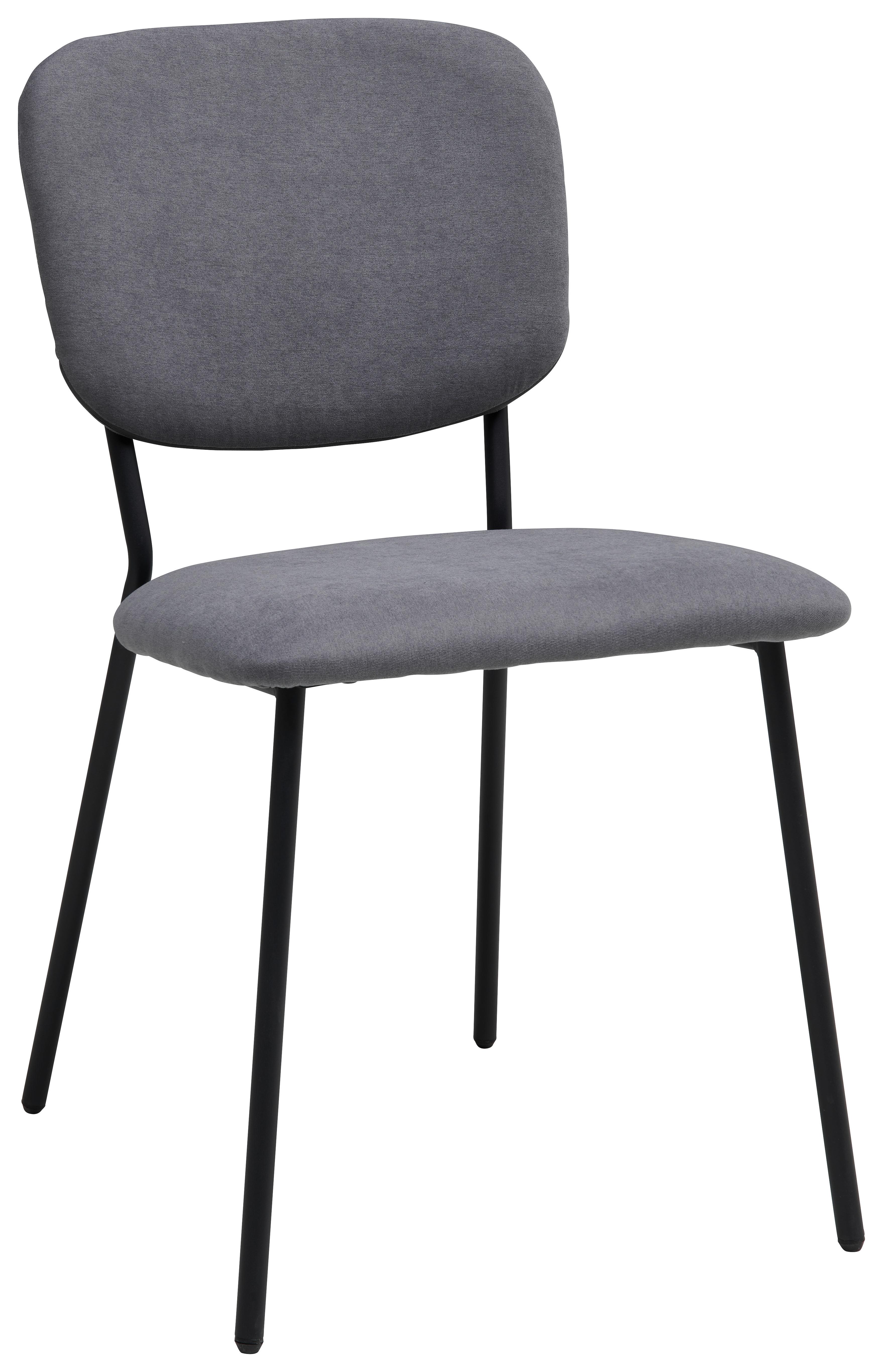 Scaun Gaia - negru/gri, Konventionell, lemn/metal (47/85/56cm)