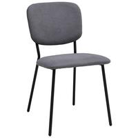 Scaun Gaia - negru/gri, Konventionell, lemn/metal (47/85/56cm)