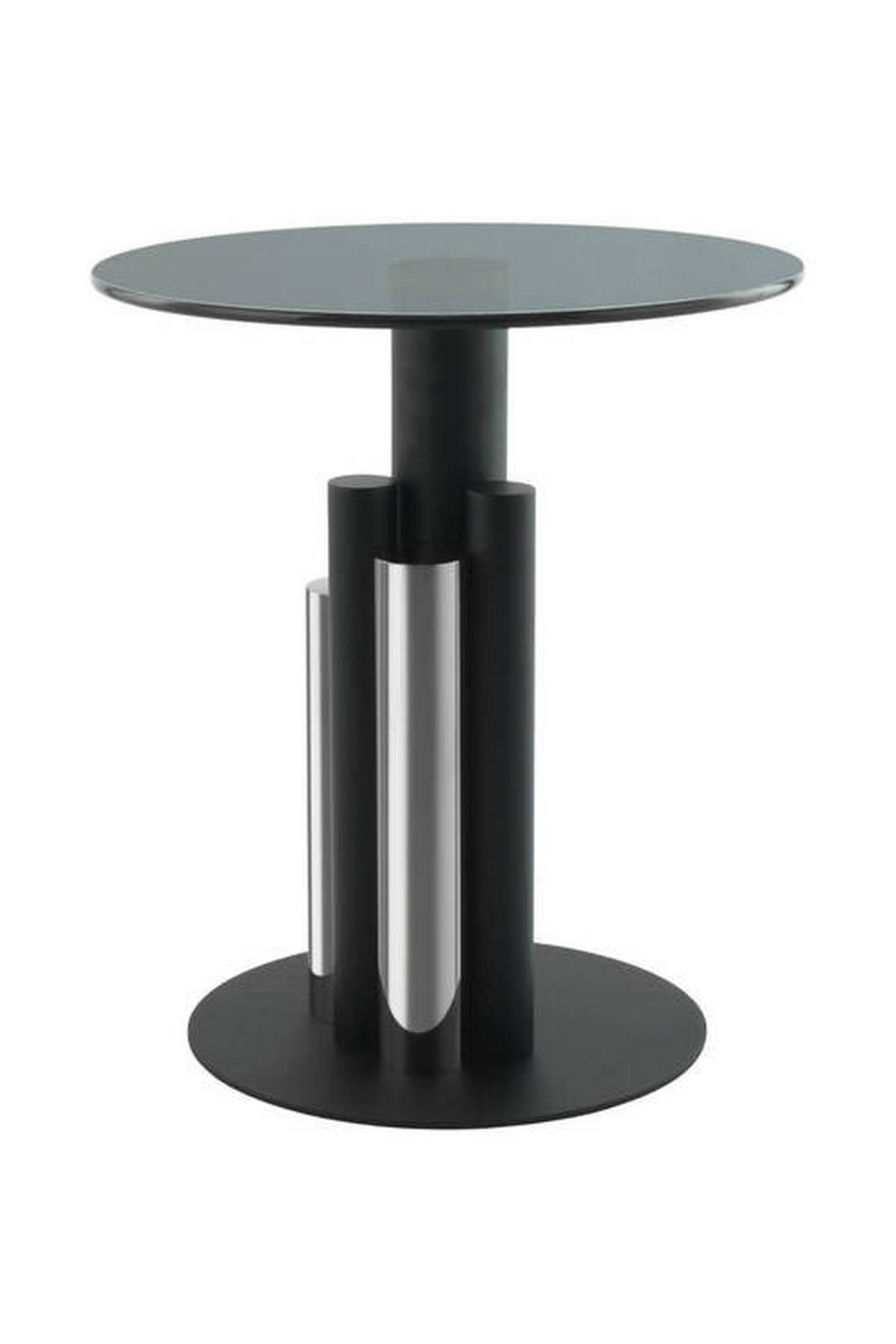 BEISTELLTISCH ZOMOU-SIV-GRY - Silberfarben, Modern, Glas/Metall (46/46/52cm) - Kayoom