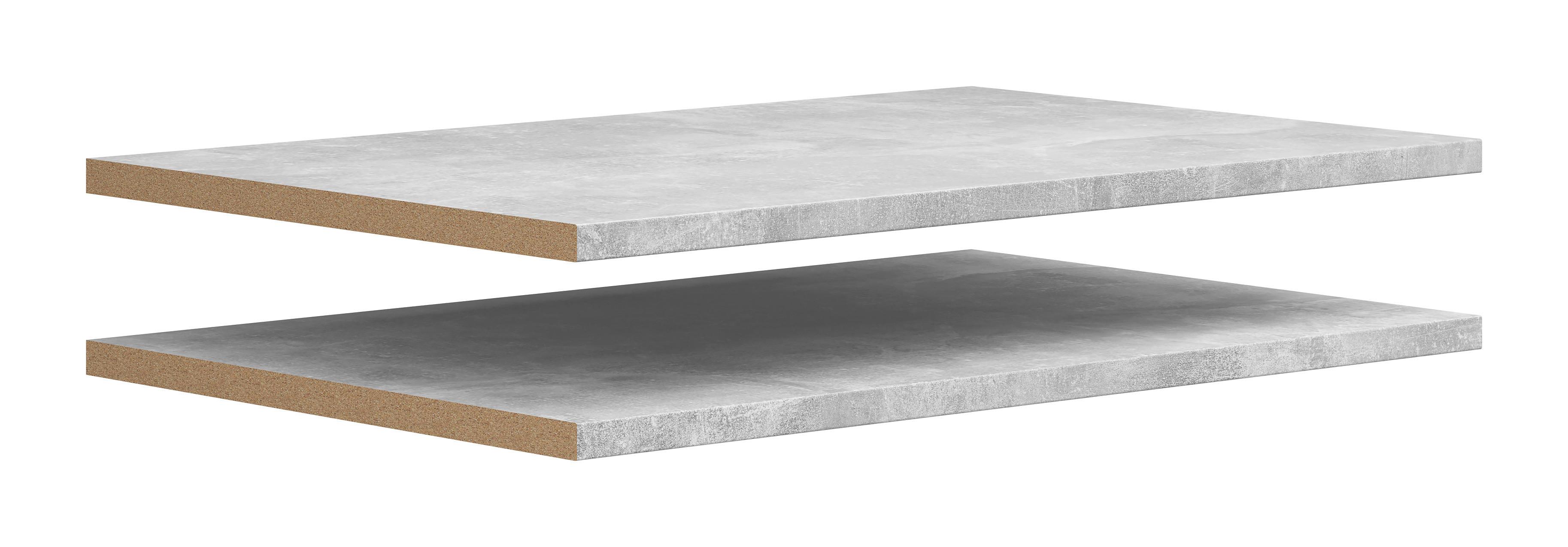 Einlegeboden Multistauraum Betonoptik - Grau, MODERN, Holzwerkstoff (76,9/2,2/48cm) - Mömax