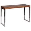 Konzolna Mizica Guna - barve kroma/barve indijskega rožnega lesa, Moderno, kovina/les (120/46/76cm) - MID.YOU