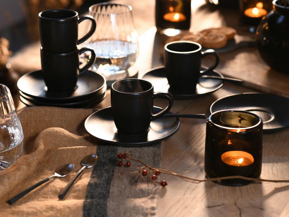 Kavni Servis Soft Touch Black, 12-Delni - Basics, keramika - Creatable