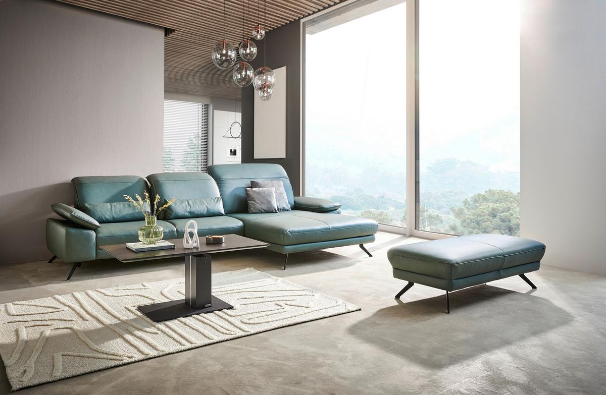 STOLIK KAWOWY MILANO -EXKLUSIV- - antracytowy/czarny, Design, materiał drewnopochodny/metal (110/59/47-66cm) - Dieter Knoll
