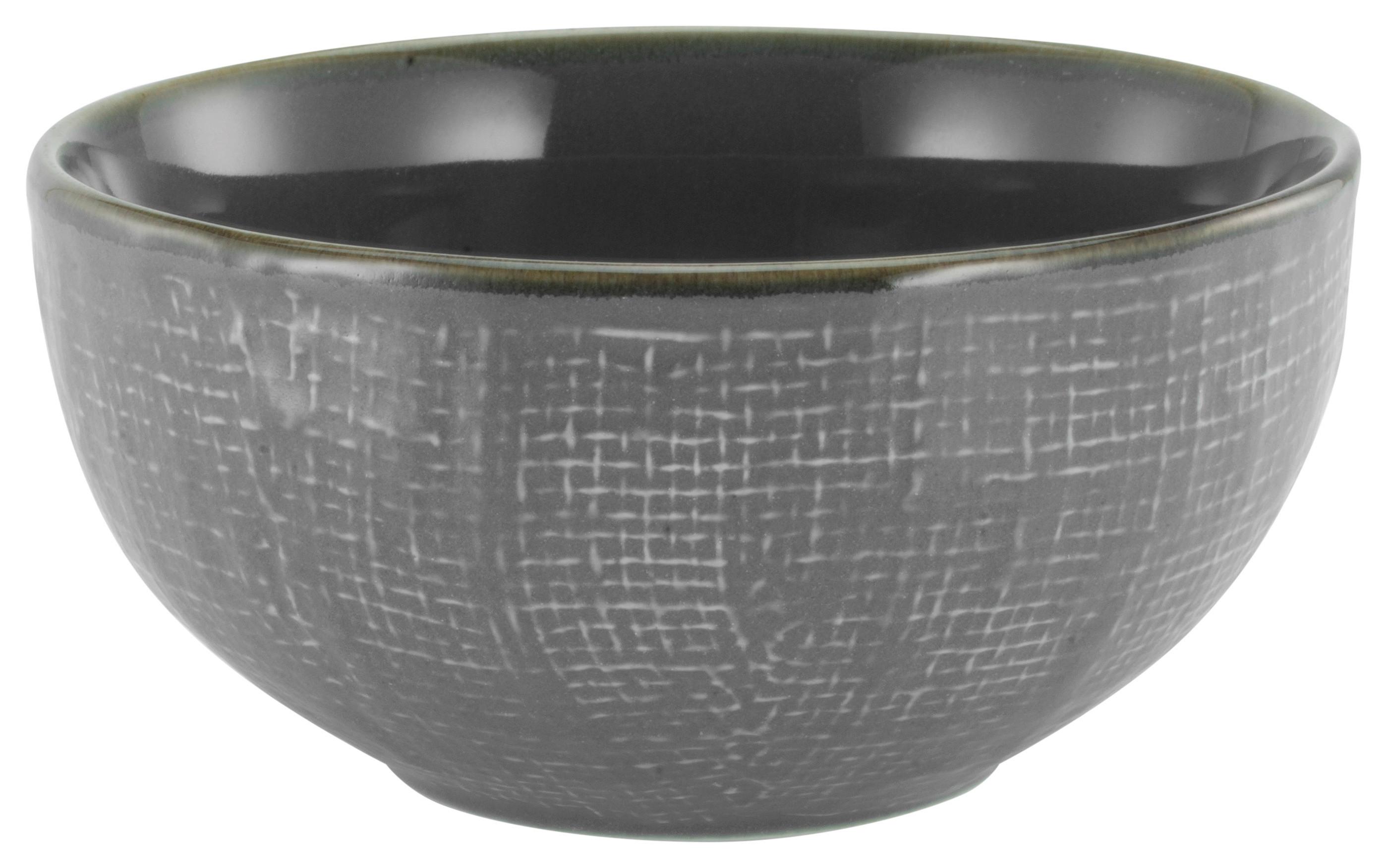 Tálka Canvas - antracit, kerámia (14/14/7cm) - Premium Living