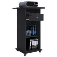 Stoječa Miza Neta, Črna - črna, Moderno, leseni material (60/50/108,3cm) - MID.YOU