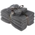 Frottierset Tessa in Grau - Grau, Textil - Mömax modern living Frottierset Tessa in Grau - Grau, Textil - Mömax modern living