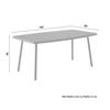 LOUNGESET CAMILLA - grå, Modern, metall/glas (252/65/68cm) - Bessagi Garden