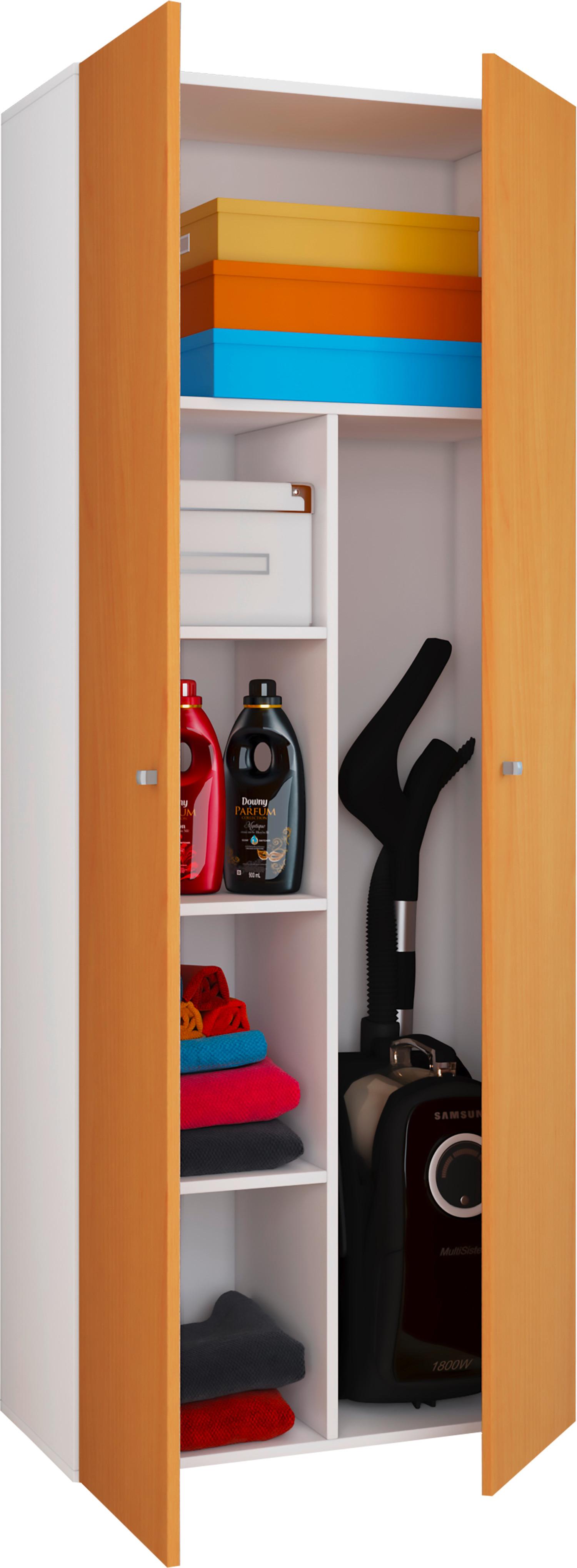MEHRZWECKSCHRANK VANDOL II DT - Weiss/Buchefarben, Design, Holzwerkstoff/Kunststoff (70/178/39cm) - MID.YOU