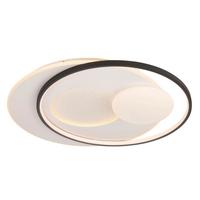 LAMPA SUFITOWA LED LAREDO - czarny/biały, Basics, tworzywo sztuczne/metal (58/50/10,5cm) - Novel