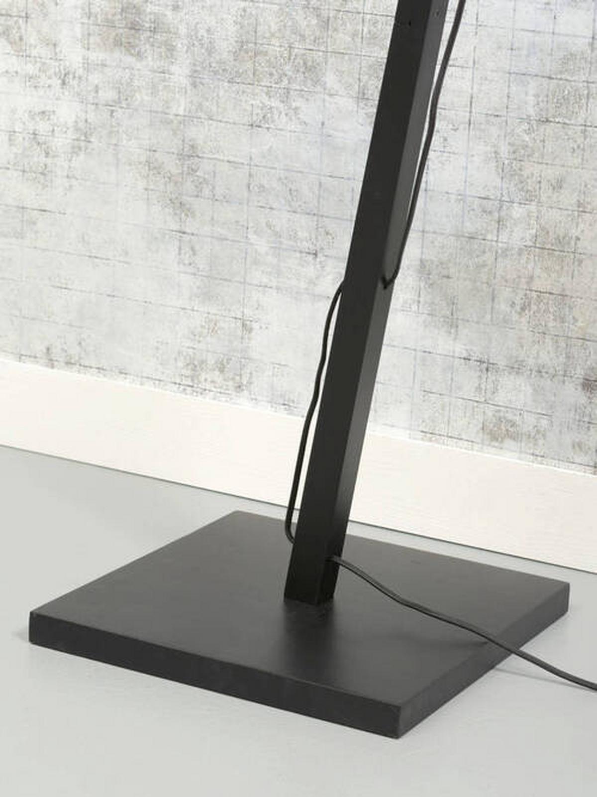 Stoječa Svetilka Bhutan, Črna, Bambus - črna/naravne barve, Trend, les (176/30/75cm) - Good & Mojo