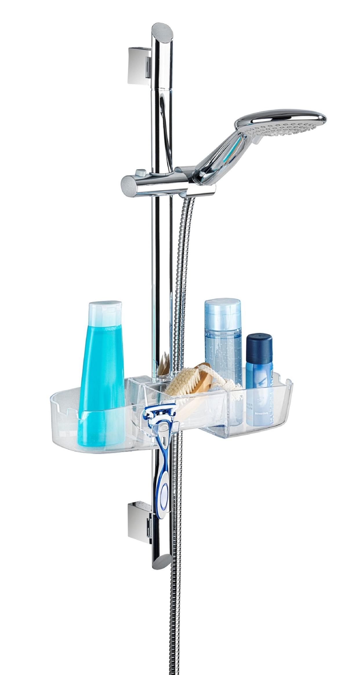 Etajeră Caddy - transparent, Modern, plastic (36/7,5/12cm) - Wenko