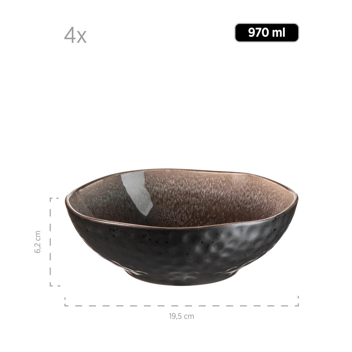 SCHÜSSELSET NIARA ORGANIC - Dunkelbraun, Basics, Keramik - Mäser