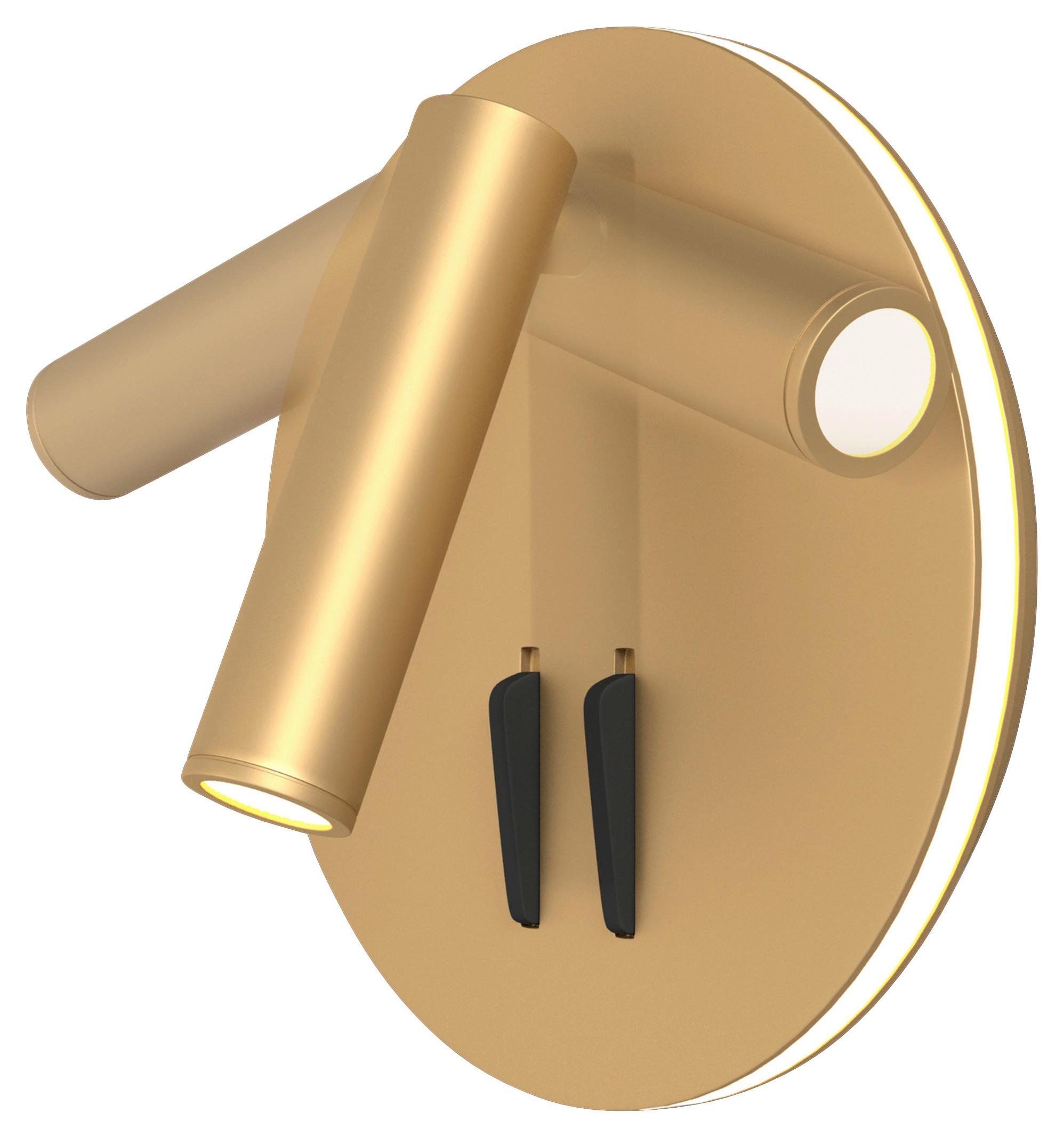 WANDLEUCHTE IOS 176 - Goldfarben, Basics, Metall (6,5/14/14cm) - MAYTONI