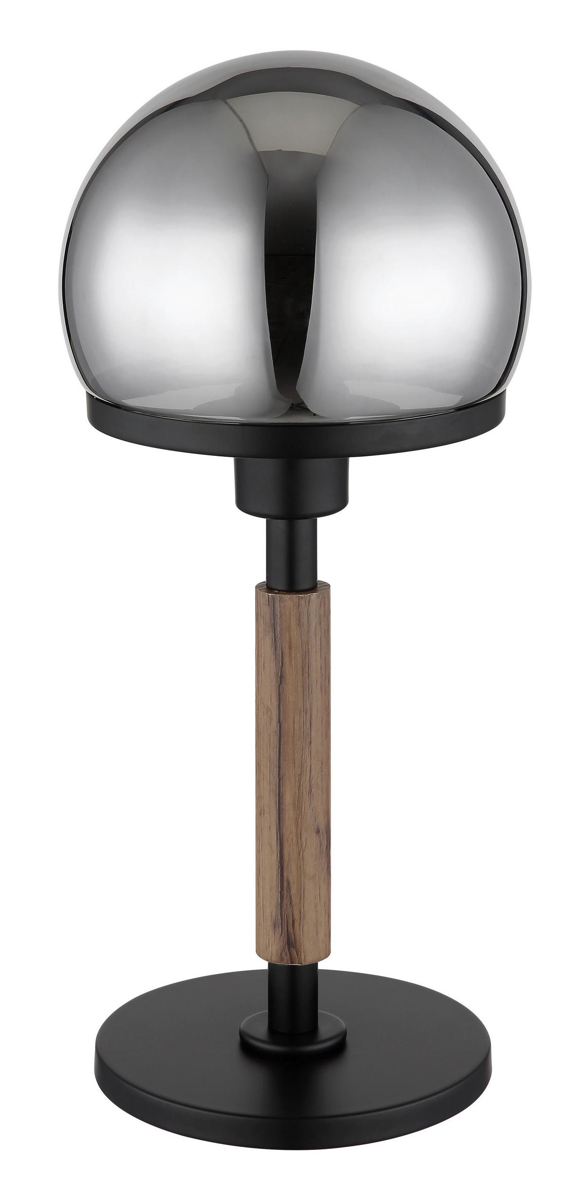 Tischleuchte Haku Schwarz/Holz max. 40 Watt - Natur (18/40cm) - Globo