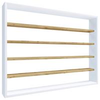 Gewürzregal Esaldi ca. 80x60x10 cm Weiß/Eiche - Honigeiche/Weiß, Basics, Holzwerkstoff (80/60/10cm) - MID.YOU