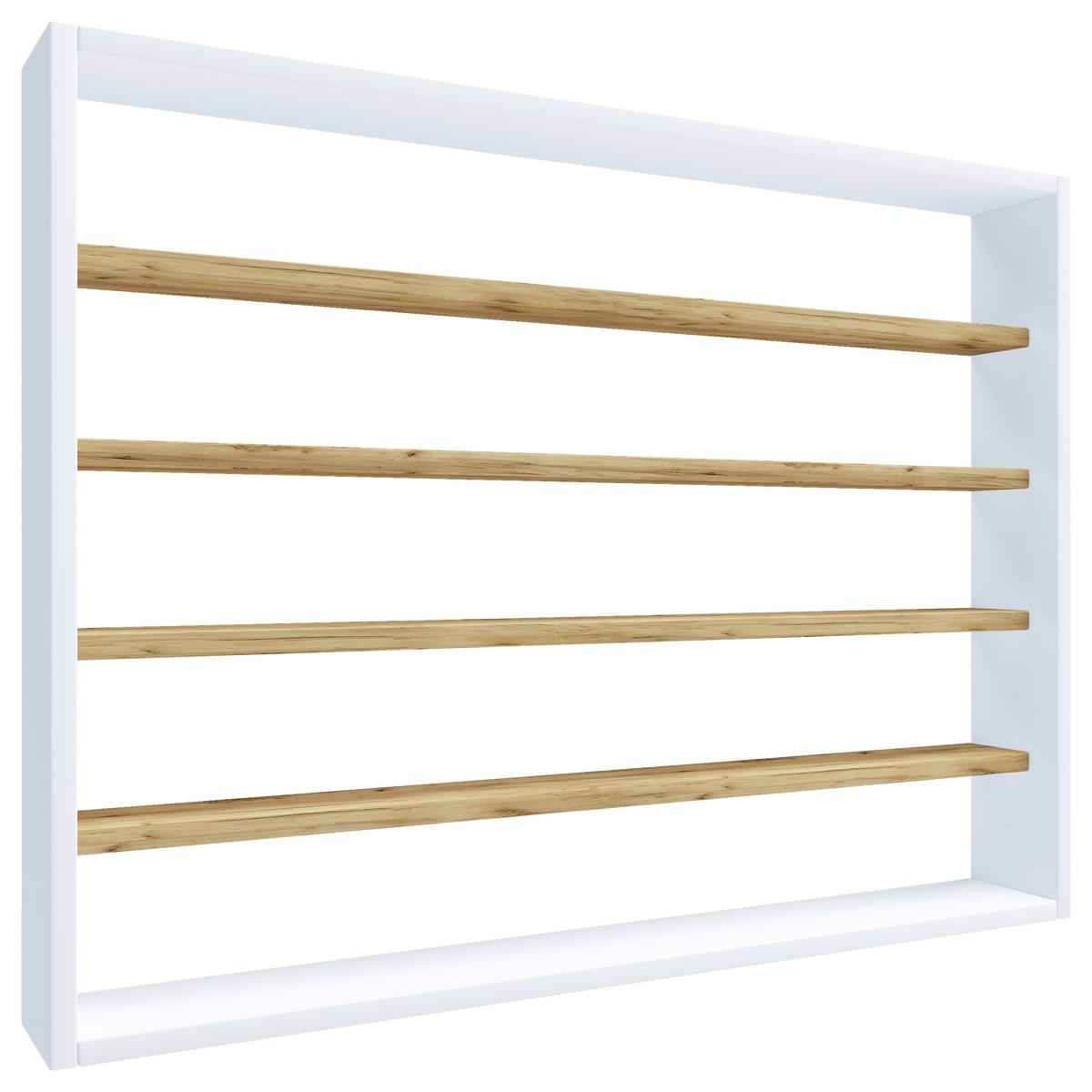 Gewürzregal Esaldi ca. 80x60x10 cm Weiß/Eiche - Honigeiche/Weiß, Basics, Holzwerkstoff (80/60/10cm) - MID.YOU