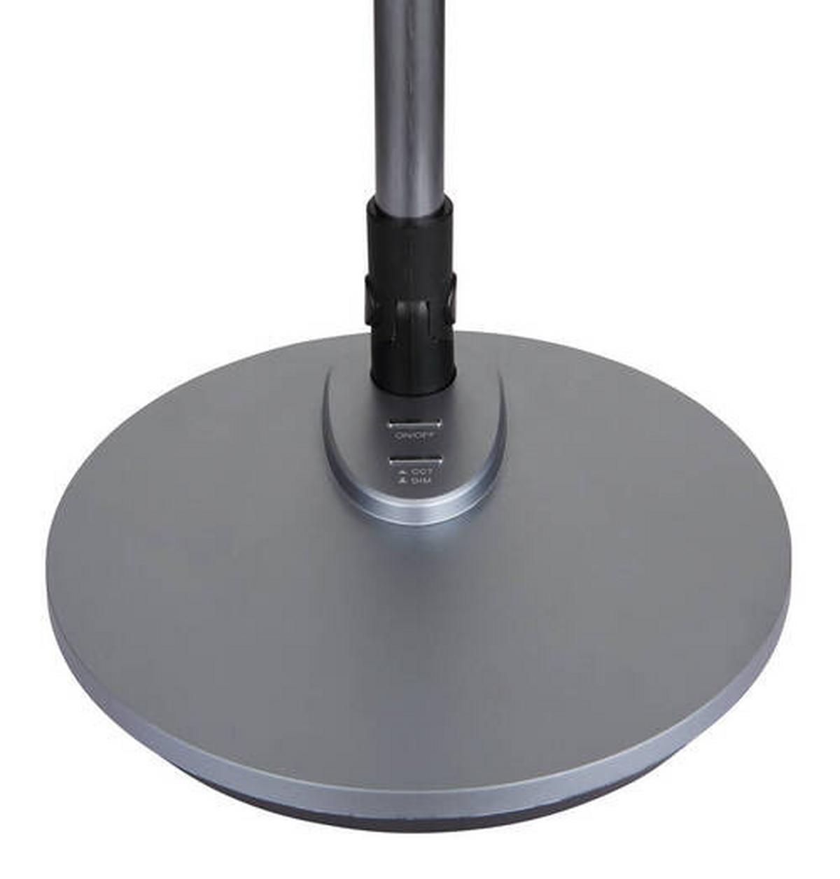 LED-Schreibtischleuchte Casala Dunkelgrau max. 7,5 Watt - Dunkelgrau/Opal, Design, Kunststoff/Metall (35cm) - Globo