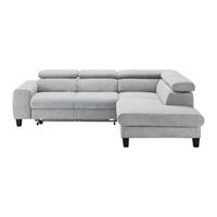 Sedežna Garnitura Malibu, Z Ležiščem - svetlo siva, Moderno, tekstil/les (249/88/207cm) - Bessagi Home