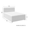 BOXSÄNG MARCO - ljusgrå/svart, Modern, trä/textil (140/200cm) - Bessagi Home