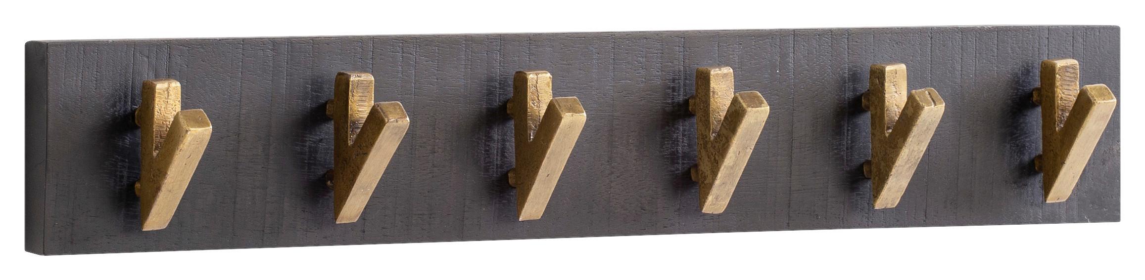 WANDGARDEROBE WL6.770 - Schwarz, Lifestyle, Holz (60/10/8cm) - MID.YOU