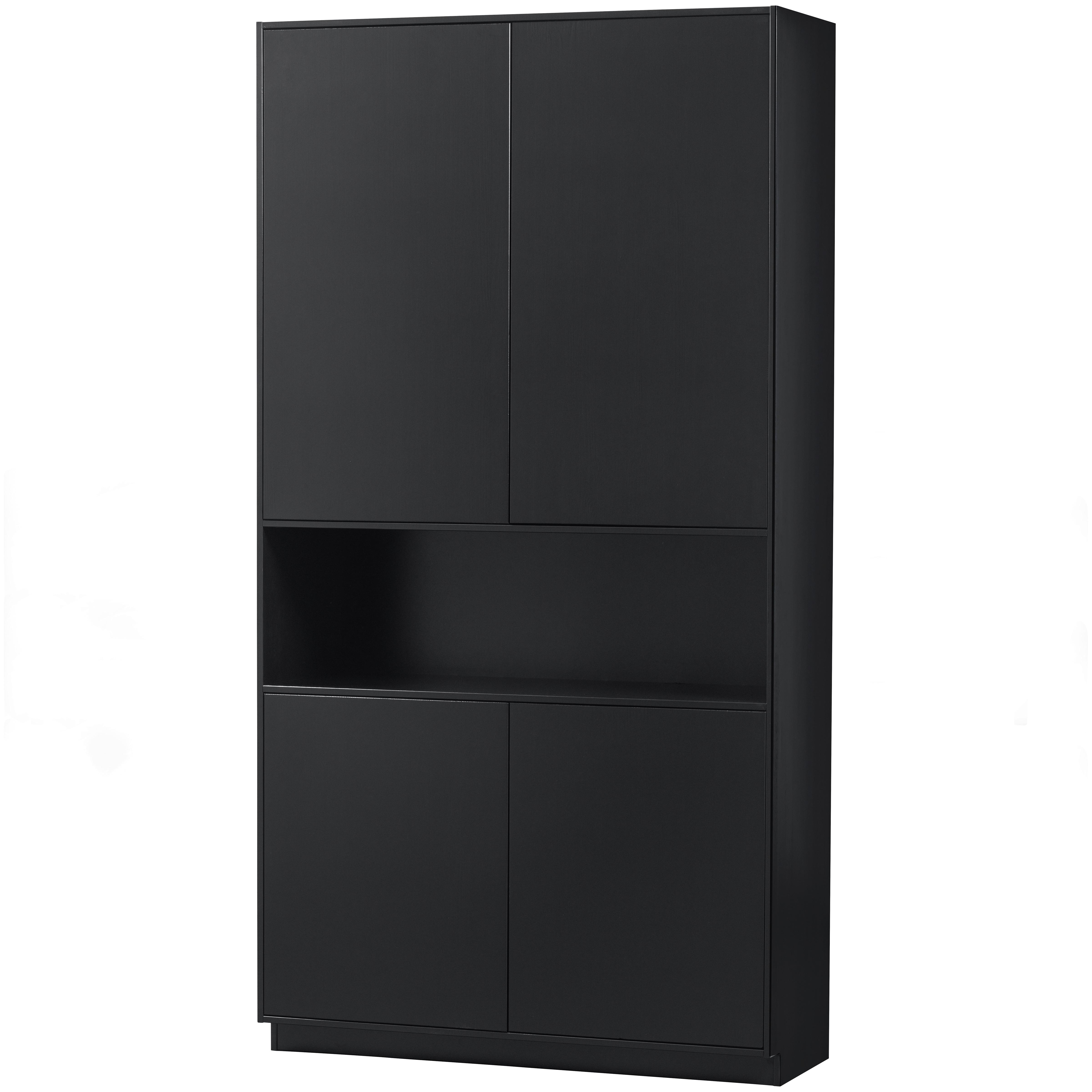 Buffet Finca Schwarz - Schwarz, Design, Holz (110/210/40cm) - Livetastic