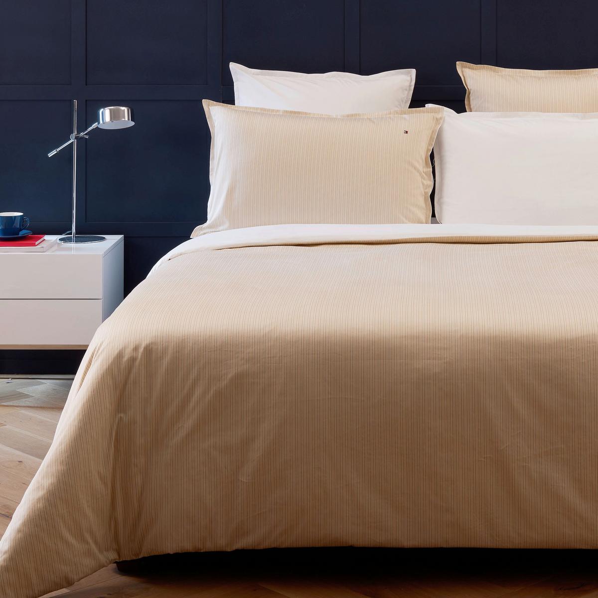 POŚCIEL REFINED STRIPES TOMMY HILFIGER - beżowy, Basics, tkanina (155/220cm) - Tommy Hilfiger