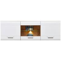 Vitrină suspendată AURIS - alb, Modern, sticlă/material pe bază de lemn (164,3/52/37,1cm) - Modern Living