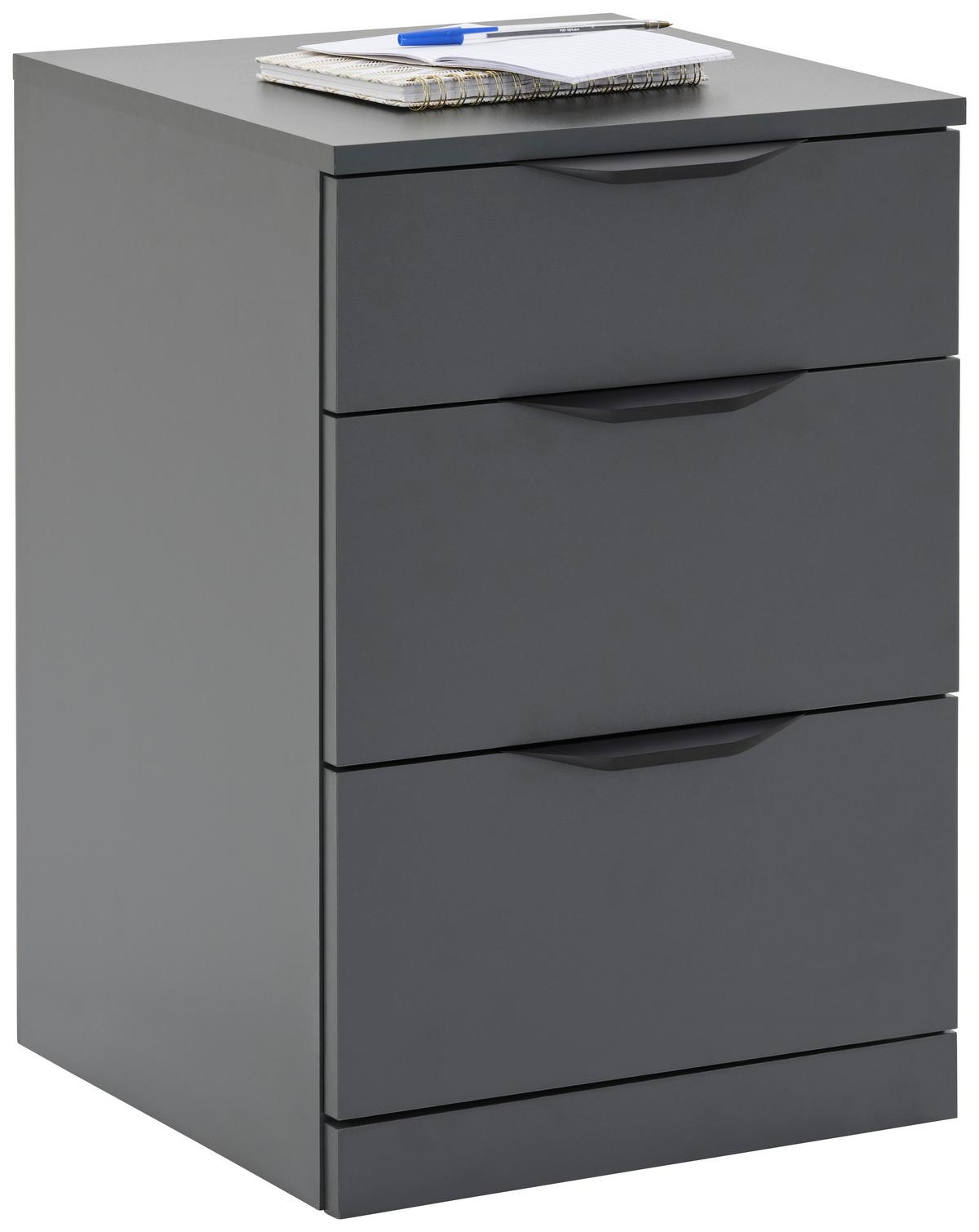 Ladičar Rimini - crna/antracit, Trend, drvni materijal/metal (40/60,1/40cm) - Modern Living