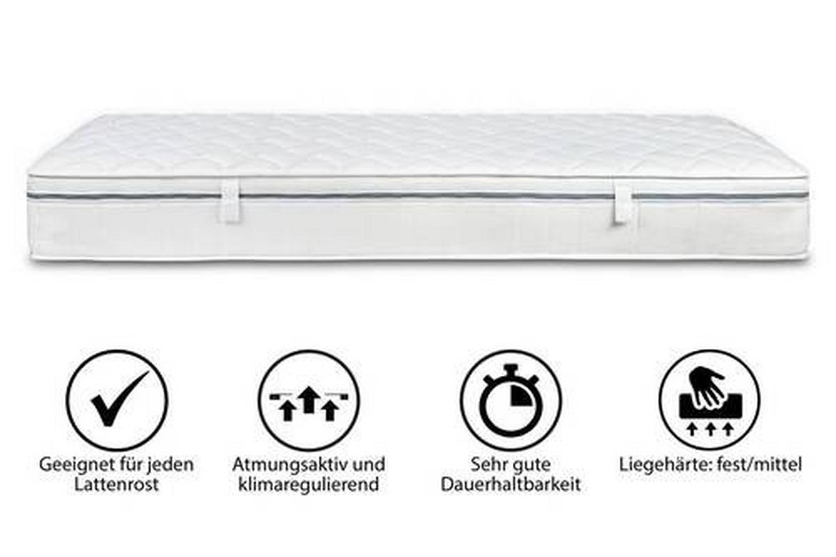 Kaltschaummatratze Air Deluxe 3D H2/3 ca. 140x200cm - Weiß, Basics, Textil (140/200cm) - MID.YOU