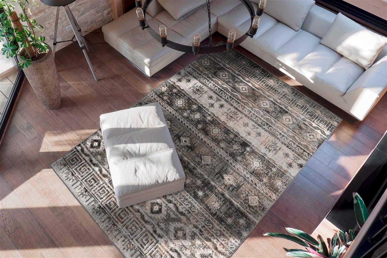 FLACHWEBETEPPICH ARIYA 325 GRAU 160CM X 230CM - Grau, Design, Textil (160/230cm) - Kayoom