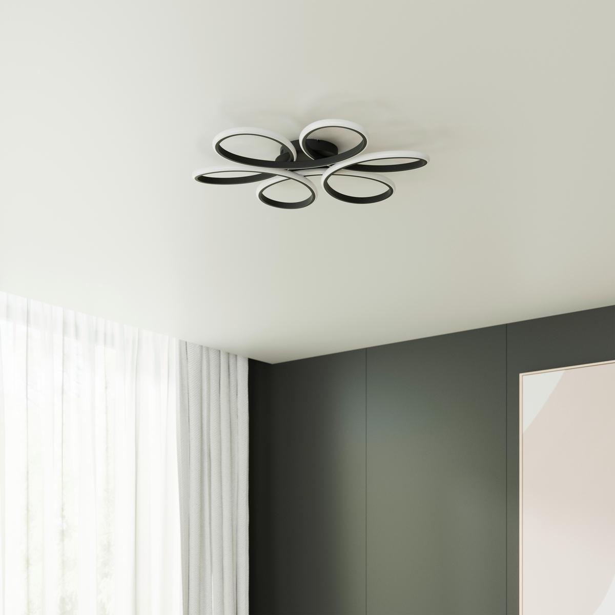 LAMPA SUFITOWA LED MATAR *SBN* - czarny, Design, tworzywo sztuczne/metal (70/10cm) - Novel