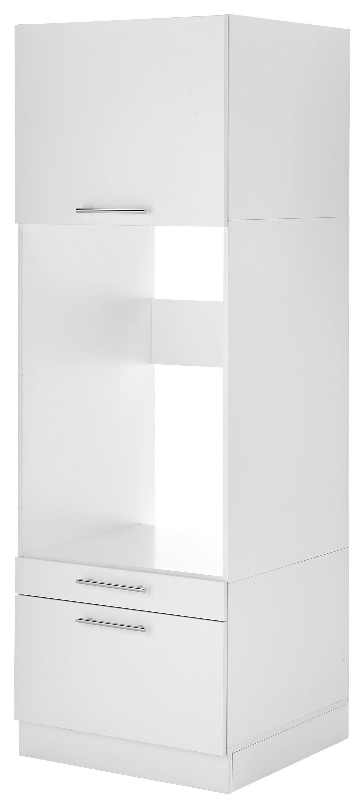 Waschmaschinenschrank Clara Weiß B: ca. 67,4 cm - Edelstahlfarben/Weiß, KONVENTIONELL, Holzwerkstoff/Metall (67,4/200/67,6cm) - Respekta