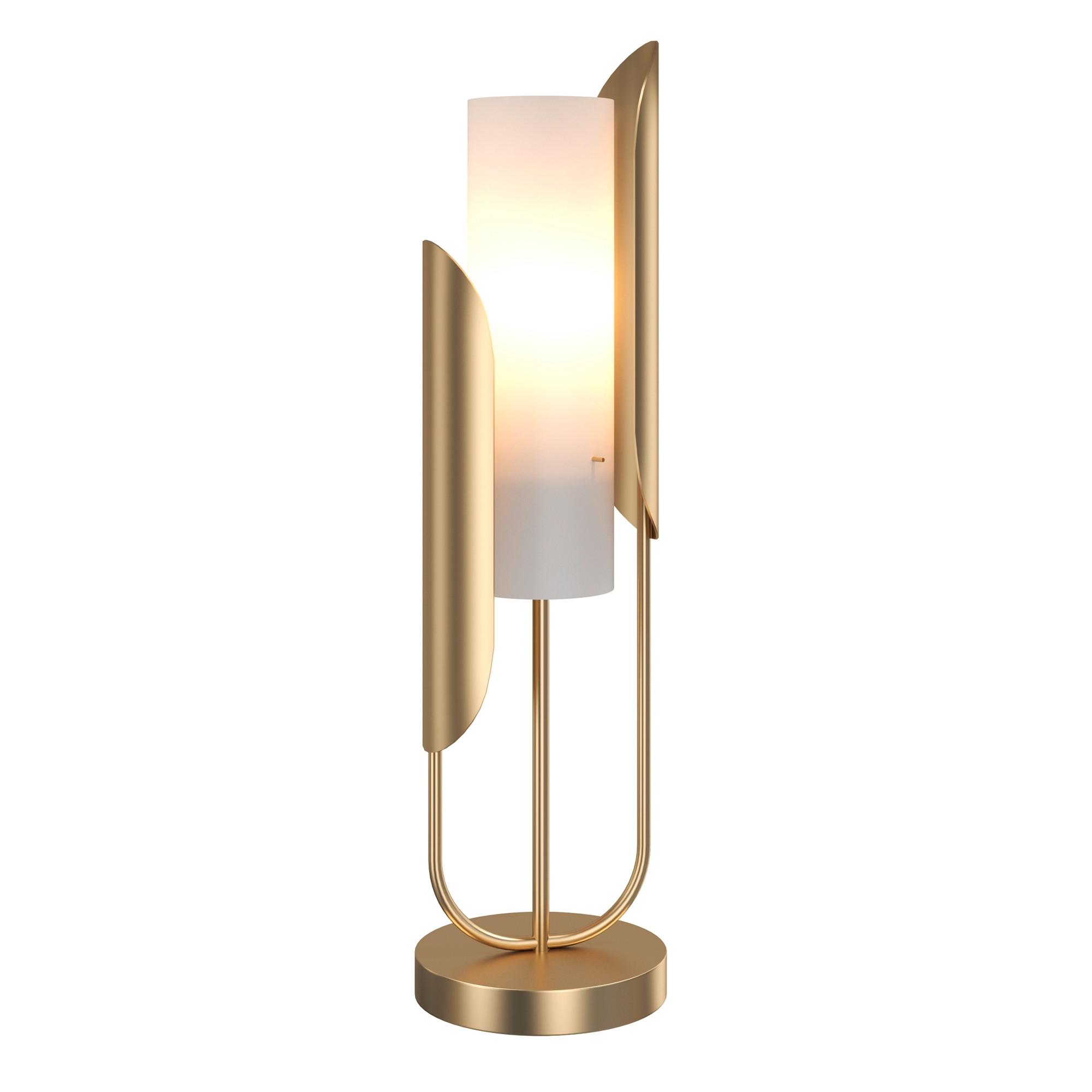 TISCHLEUCHTE СIPRESSO - Weiss/Goldfarben, Trend, Glas/Metall (20/75.3cm) - MAYTONI