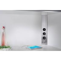 Steckdosenelement 410804 Edelstahlfarben - Edelstahlfarben, Metall (9,2/46-58/6cm) - Vogt