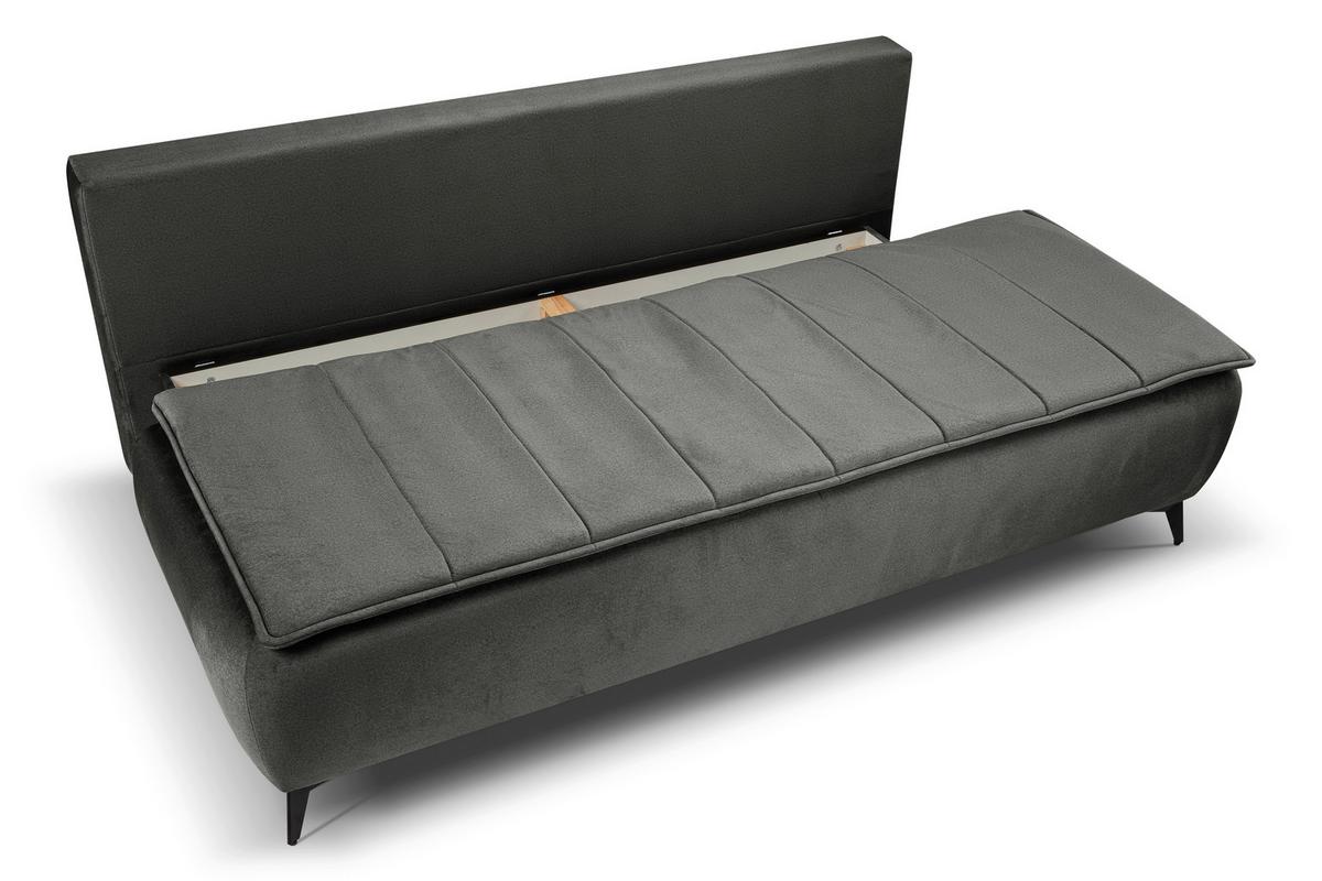 Schlafsofa Sendi Graubeige - Greige/Schwarz, Basics, Holz/Textil (210/103/90cm) - MID.YOU