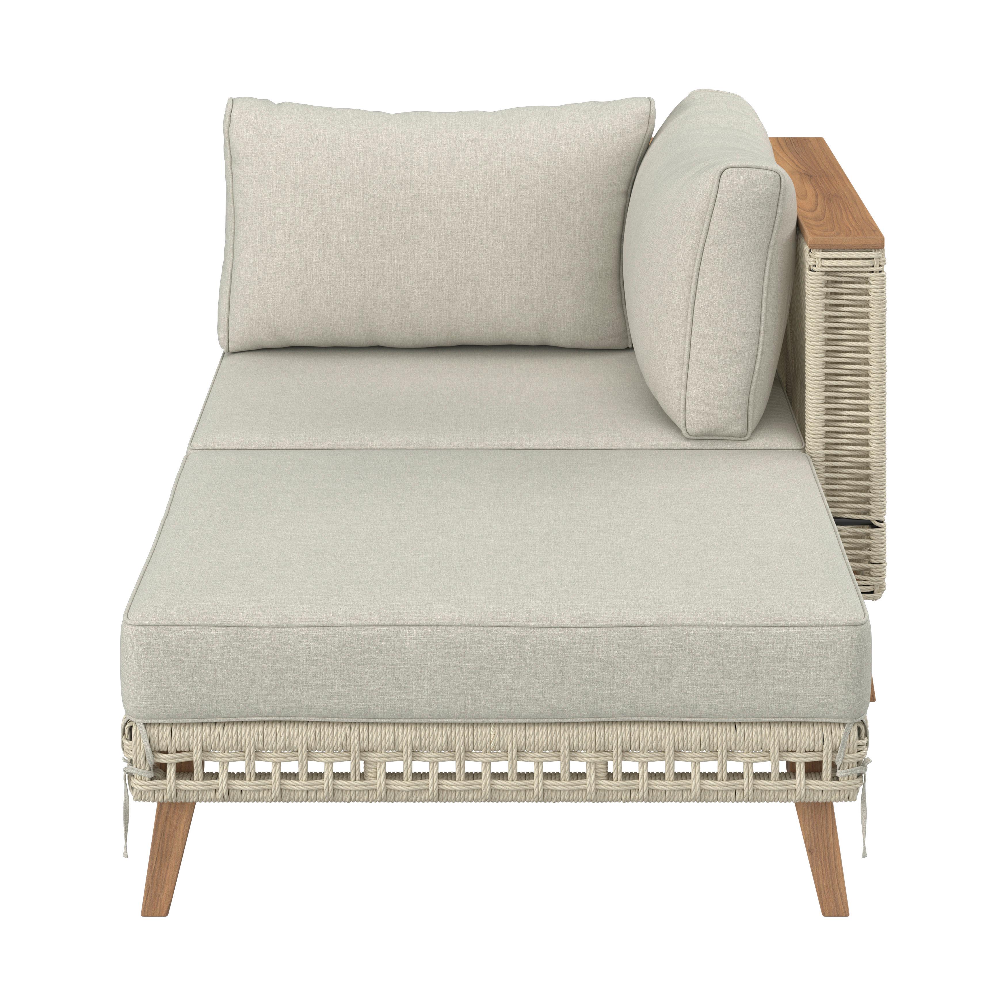 LOUNGEGRUPP MARILOU - ljusgrå/cremefärgad, Modern, metall/trä - Bessagi Garden