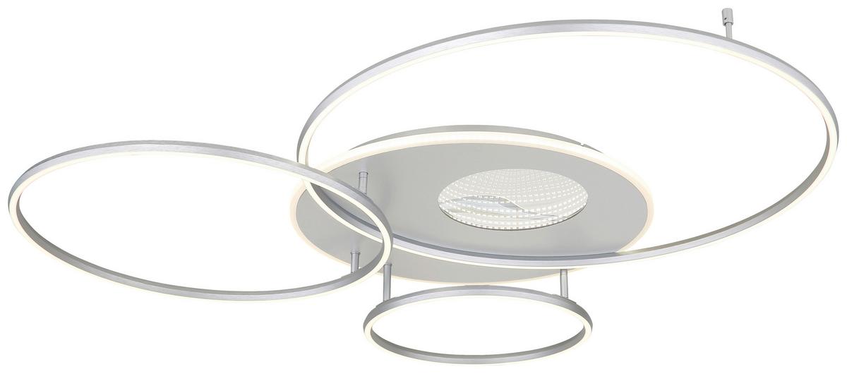 LAMPA SUFITOWA LED 48466-70A INVERTINA - kolor srebrny/biały, Design, tworzywo sztuczne/metal (126,4/105,3/13cm) - Globo