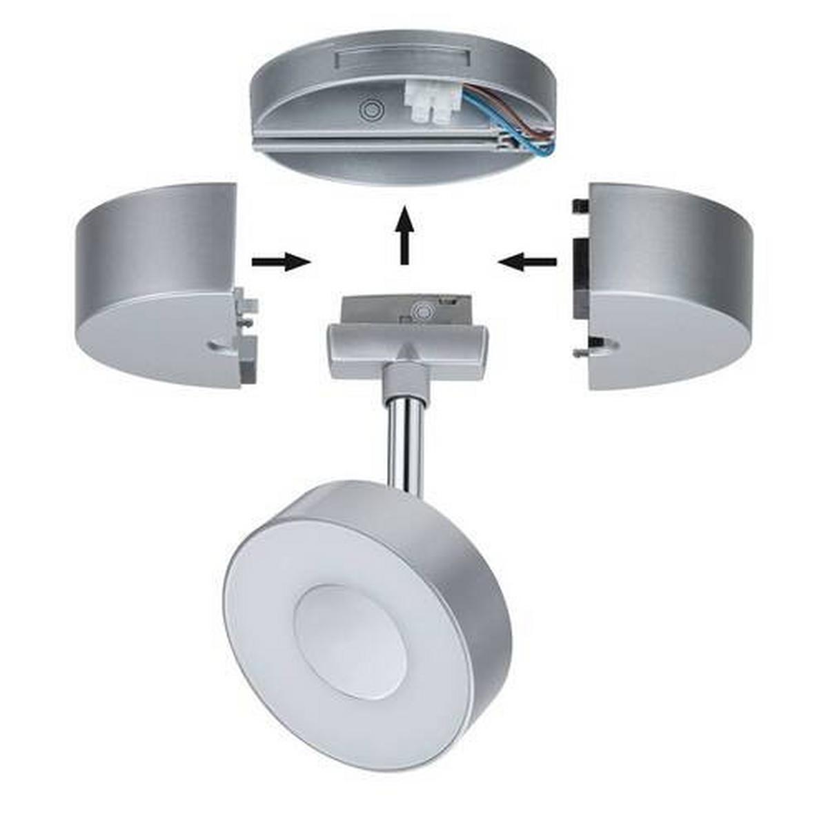 Schienensystem-Strahler Single Spot Base max. 50 Watt - Chromfarben, Basics, Kunststoff (10/3,55cm) - Paulmann