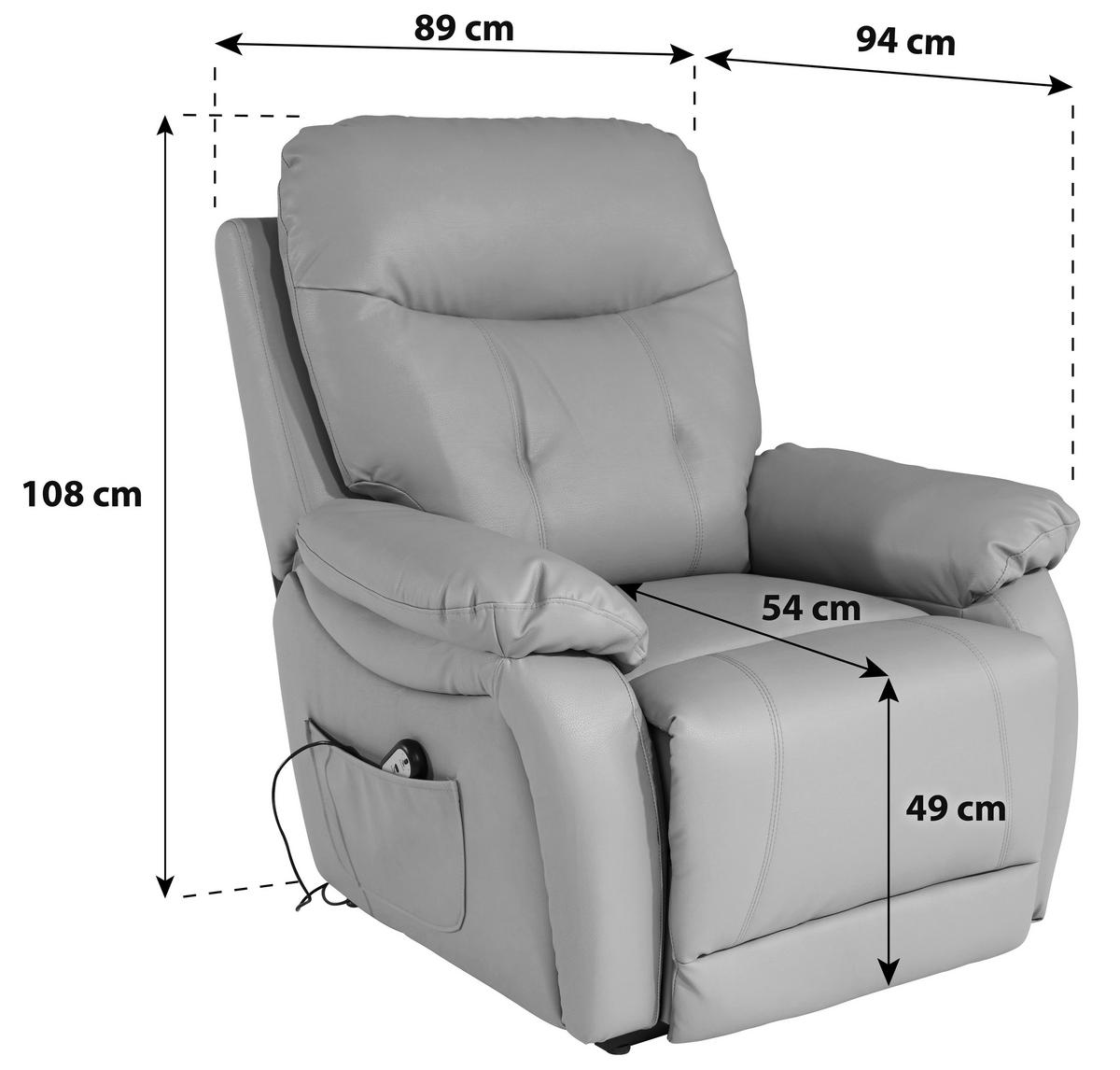 Tv Fotelj Mario, Relax Funkcija, Rjava - črna/rjava, Konvencionalno, kovina/umetna masa (89/107-79/94-165cm) - James Wood