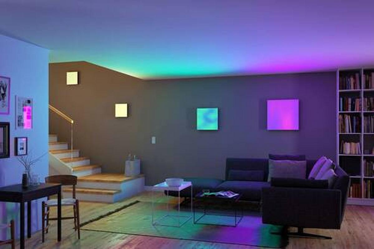 LED-Paneel Velora Rainbow in Weiß max. 19 Watt - Weiß, Basics, Metall (45/45/6,4cm) - Paulmann