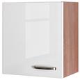 Küchenoberschrank Weiß Hochglanz/Eiche - Edelstahlfarben/Eichefarben, MODERN, Holzwerkstoff/Metall (50/54/32cm) - FlexWell.ai Küchenoberschrank Weiß Hochglanz/Eiche - Edelstahlfarben/Eichefarben, MODERN, Holzwerkstoff/Metall (50/54/32cm) - FlexWell.ai