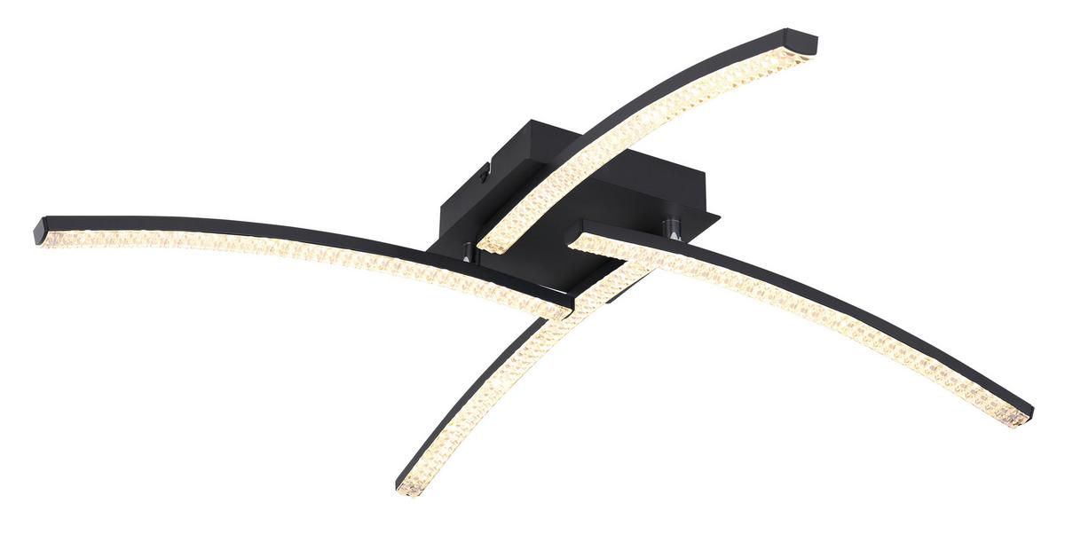 LAMPA SUFITOWA LED ALOIS *SBX* - przejrzysty/czarny, Basics, tworzywo sztuczne/metal (69/69/10,5cm) - Xora