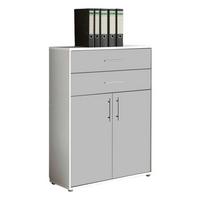 AKTENSCHRANK OFFICE EDITION - Hellgrau/Weiß, LIFESTYLE, Holzwerkstoff (84,4/113,6/33cm) - MID.YOU