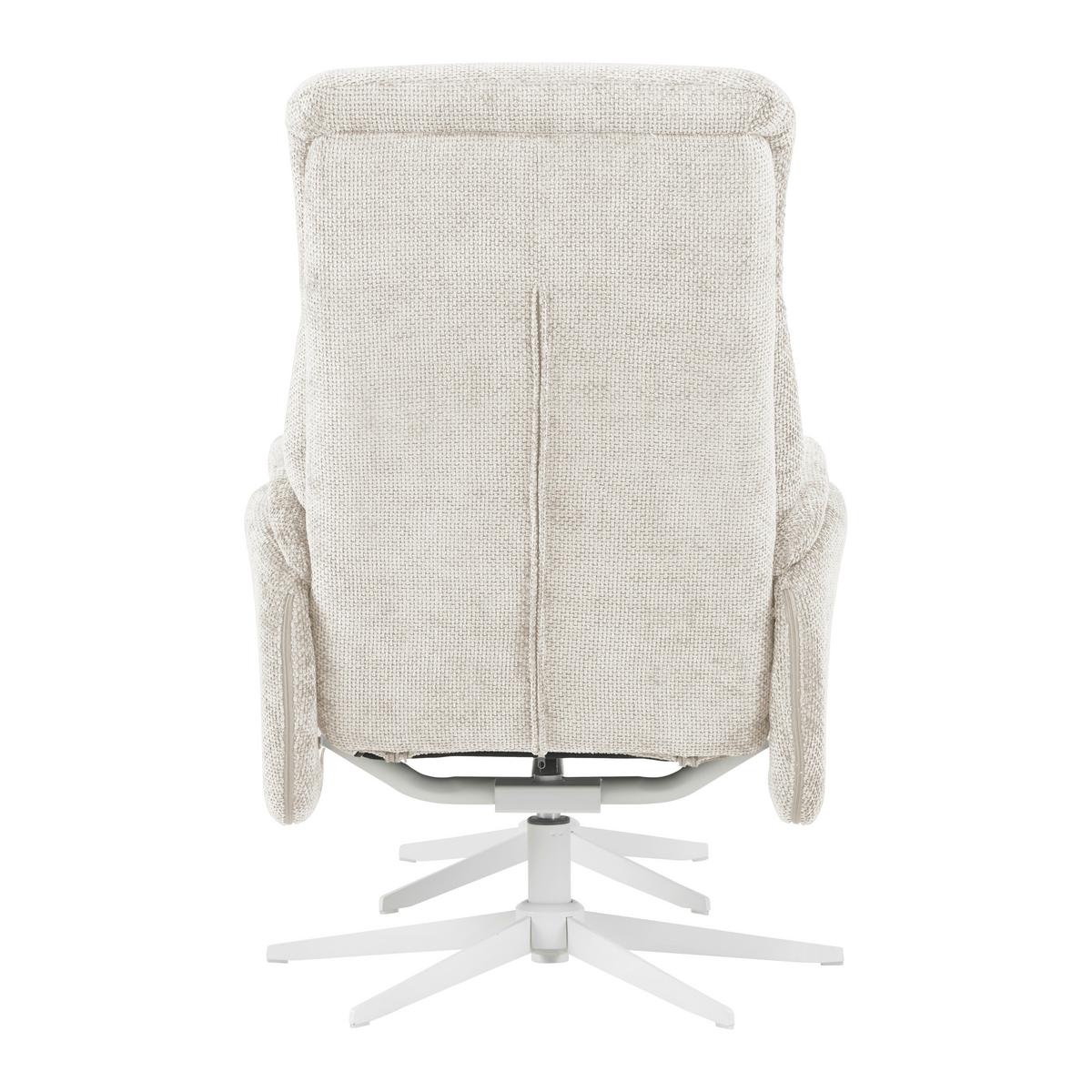 Relax Fotel Lábtartóval Star - krémszínű, Modern, textil/fém (72/107-95/86-110cm) - Mömax