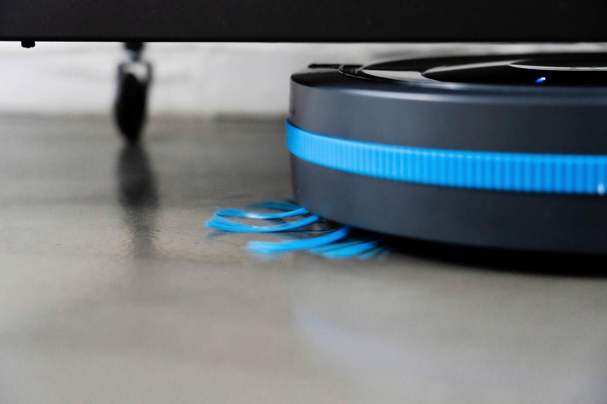 ROBOT ODKURZAJĄCY HOOGO RO 201 - niebieski/ciemnoszary, Konventionell, tworzywo sztuczne (28,5/7cm)