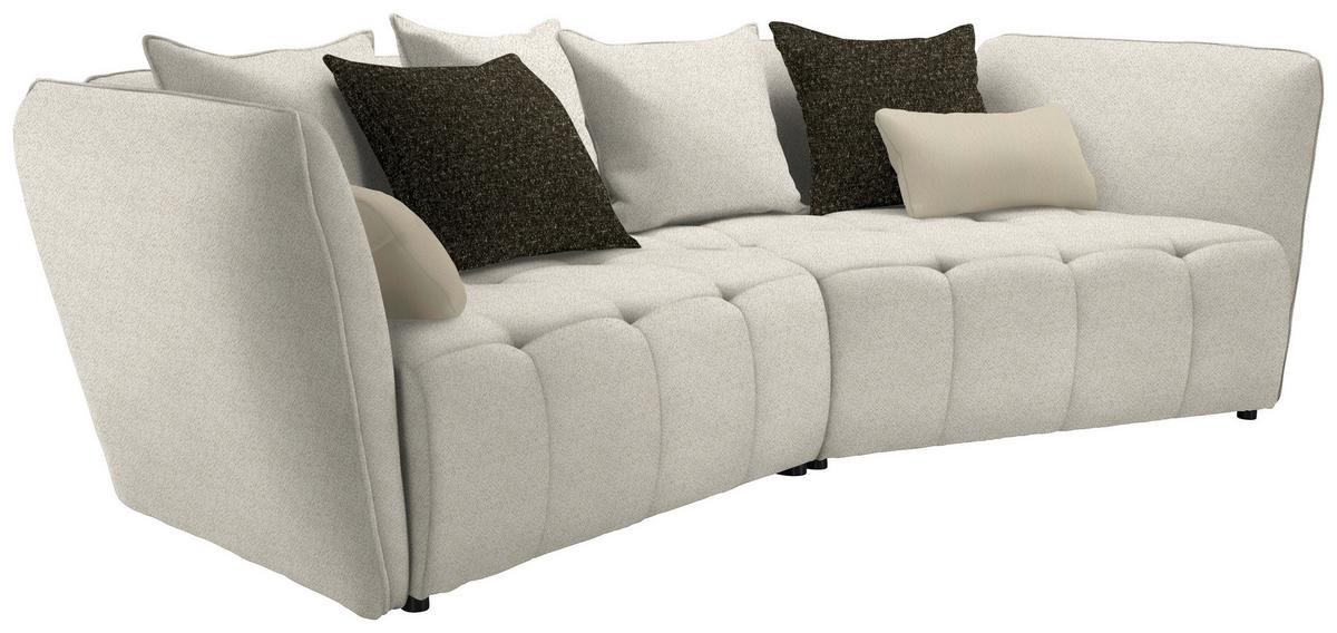 Boxspringsofa Sofi Beige - Dunkelgrün/Beige, MODERN, Textil (294/93/152cm) - Premium Living