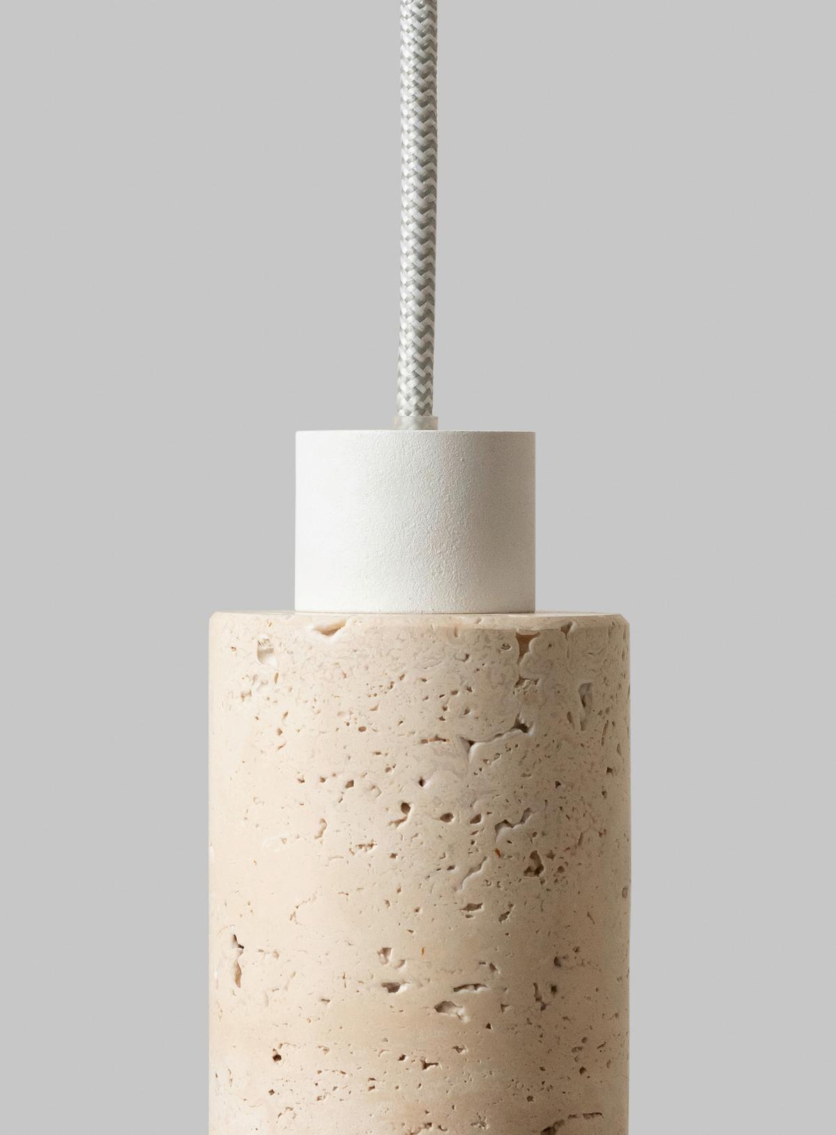 LAMPA WISZĄCA TIVOLI - biały, Design, kamień/metal (12/276cm) - It's about Romi