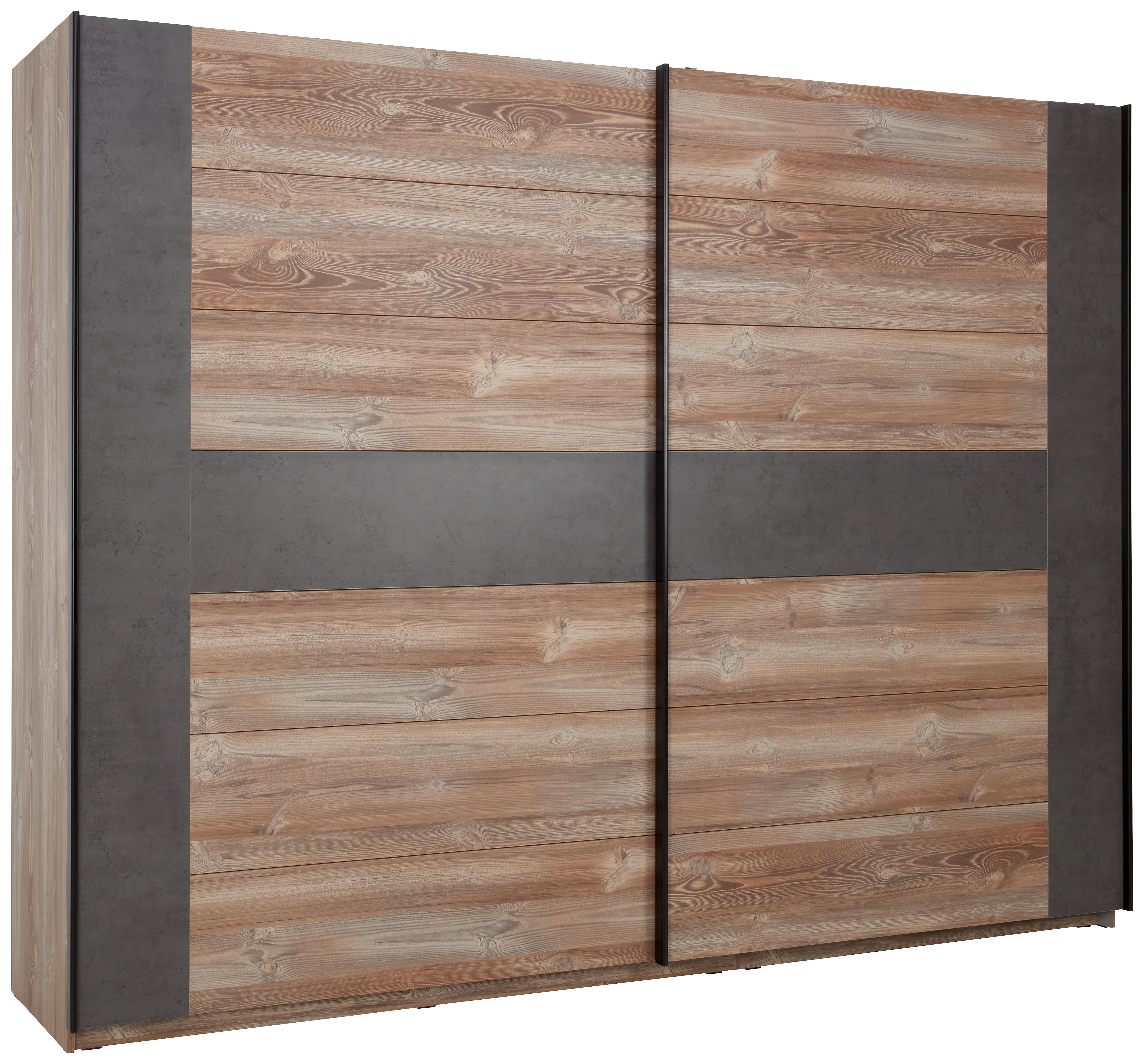 Dulap Chanton - culoare lemn pin/gri închis, Lifestyle, plastic/metal (270/210/62cm) - Mömax